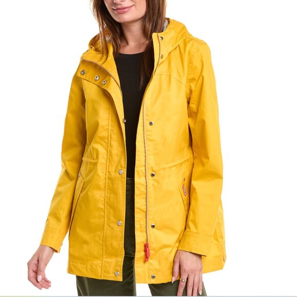 NEW HUNTER Acacia Rubberized Rain Jacket  in Silver Grey for women 825 8m4 - Picture 1 of 6